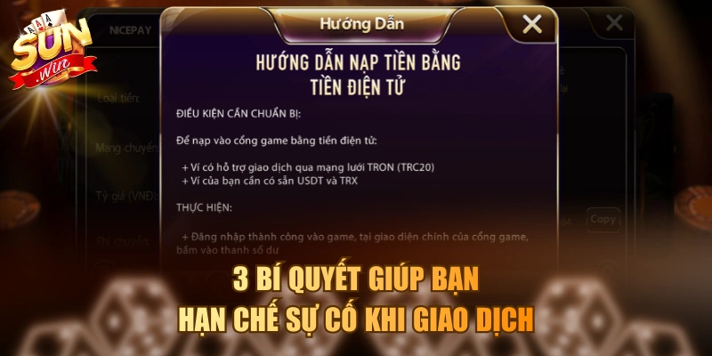 3 bí quyết giúp bạn hạn chế sự cố khi giao dịch