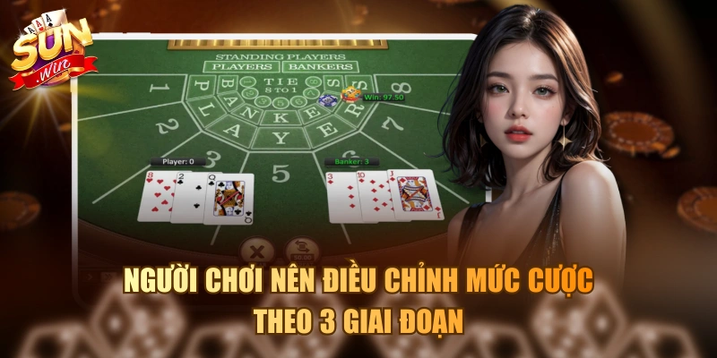 Người chơi nên điều chỉnh mức cược theo 3 giai đoạn